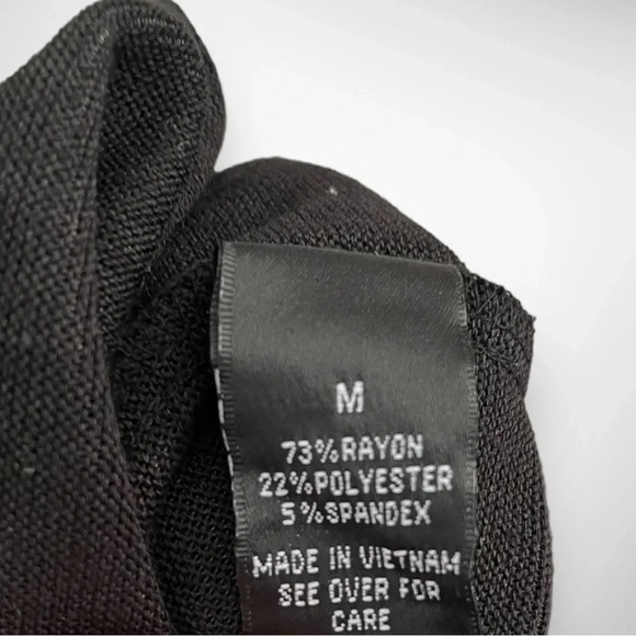 BY & BY Women's Black Long Sleeve Knit Dress With Tie Waist Medium | NWT‎ - Picture 6 of 12